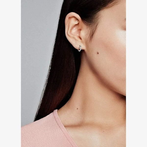 Crescent Moon & Stars Øredobber Sterling Sølv Med Cubic Zirconia 299152c01