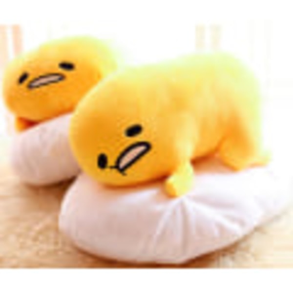Yh-50*40cm Gudetama dovent æg plyslegetøj æggegul sideliggende