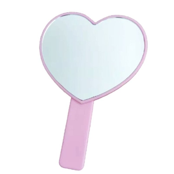Bärbar Lovely Peach Hjärtform Handhållen Spegel Med Handtag 9