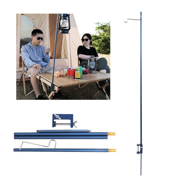 Bærbar Sammenleggbar Lett Lykt Stativ Aluminium Legering Stativ for Utendørs Camping BBQ
