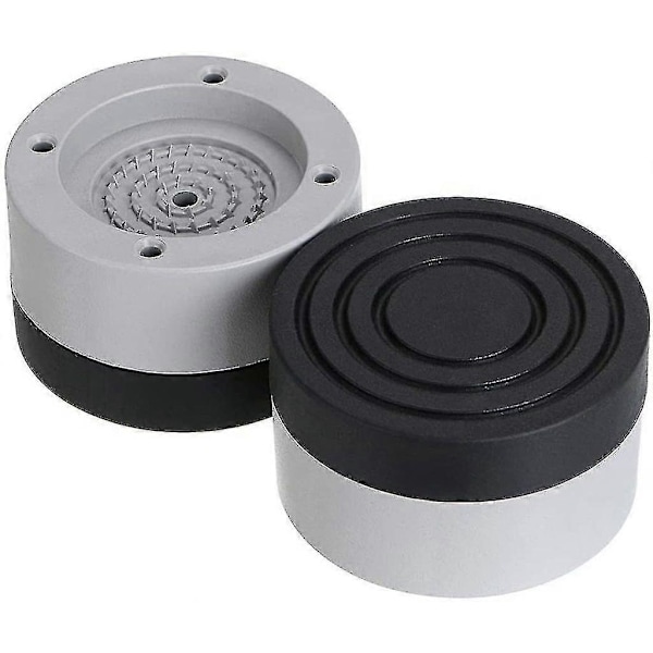 Vibrasjonsdempere, 4 stk. Universelle vibrasjonsdempere Antivibrasjonsmatter for vaskemaskin og tørketrommel 4cm (grå, 4cm)