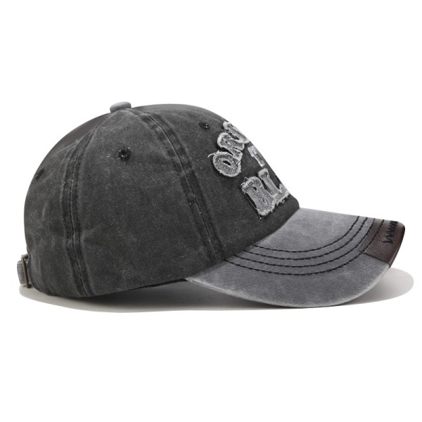 Europeisk og amerikansk Letter Washed Retro Denim Cap for menn