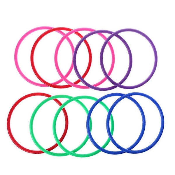 10 stk. plastik kastringe mål kast karneval baghave park spil børn intelli 10 cm inner diameter