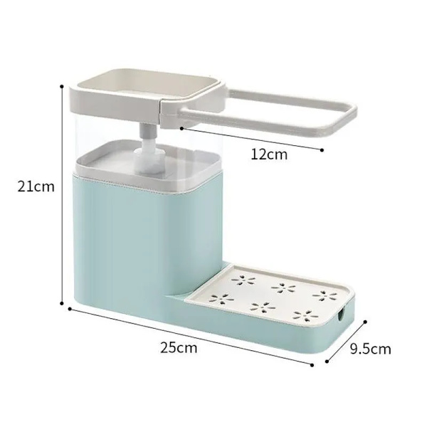 Multifunktion manuel trykpumpe dispenser til flydende sæbe green 21*25*9.5cm