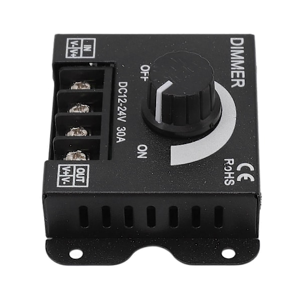 LED Himmennin Ohjain Yksikanavainen PWM Portaaton Himmennys 12V 24V 30A 5050 3528 Valonauhoille