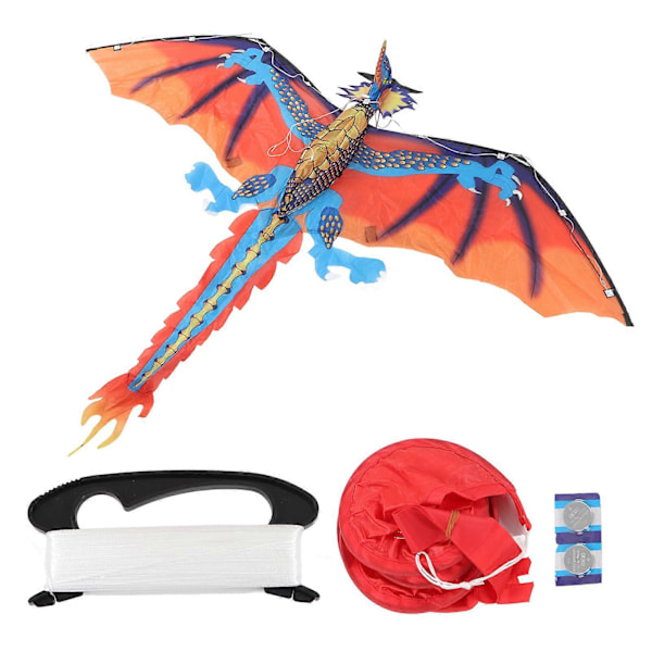 LED Drake Ljus Upp Super Stark Klassisk Drake Tecknad Djur Utomhuslek Lätt att Flyga för Barn Vuxna Nybörjare