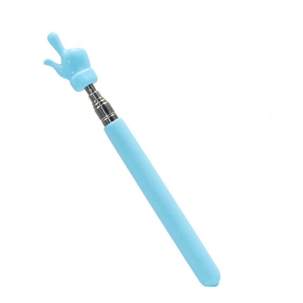 Uttrekkbar Lærerpeker Farget Sklisikkert Håndtak Fingerdesign Rustfritt Stål Teleskopisk Stang Veiledende Multifunksjonell Lang Undervisningspeker Whitebo Red