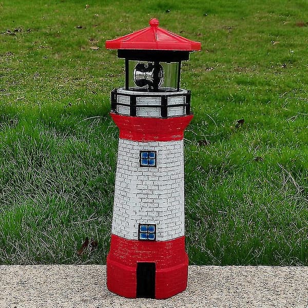 Beacon Light Solcelle LED Lys Udendørs Have Roterende Stråle Sensor