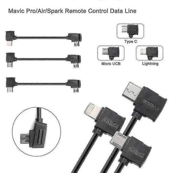 Startrc 10cm Lynkabel for Micro USB til Lightning for DJI Mavic Mini / Air, Shark Fjernkontroll