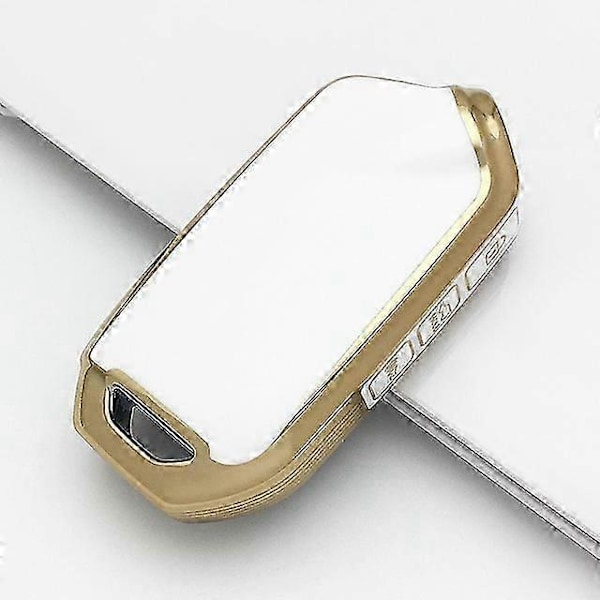 NYTT TPU Bilnøkkeldeksel Fob For Kia K900 Stinger 2017 2018 2019 2020+ Smart Nøkkeldeksel 4 Knapper White