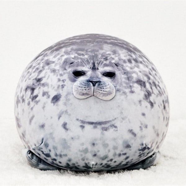 Ny mjuk säl plyschleksak Chubby Blob Seal kudde stoppad bomull Djur mjuk barnleksak White B3