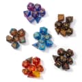 42 Delar Mångsidigt Tärningsset D20 D12 D10 D8 D6 D4 16mm Akryltärningar för Dungeons & Dragons DND Tärningar RPG MTG Brädspel Tvåfärgad