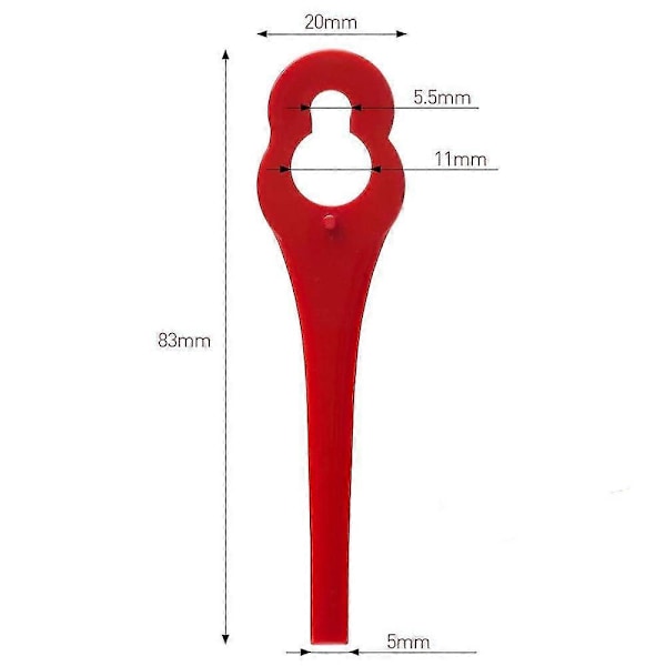 Sæt med 50 udskiftningsblade kompatible med Florabest kanttrimmer Lidl Frta 20 A1, Fat 18b2, Fat 18b3