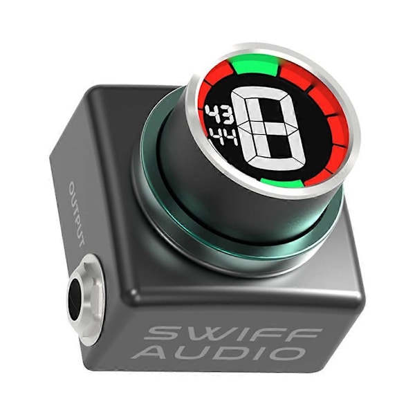 SWIFF C20 Innovativ Mini Pedalstämmare för Kromatisk Gitarrbasstämmning LED-Display Justerbart A4-Område Värde 430-449Hz