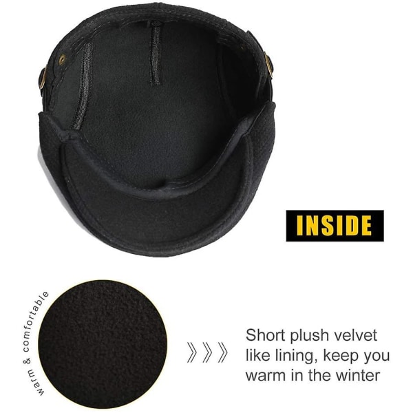 Flat Basker Cap Justerbar Flat Hatt Höst Vinter