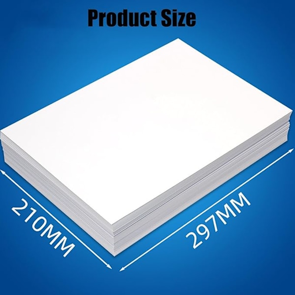 A4 Vitt Kartongpapper, A4 160 GSM Tjockt Kartongpapper, A4 Utskrivbart Kartongpapper, Perfekt för Konst och Hantverk m.m. (Förpackning med 100)
