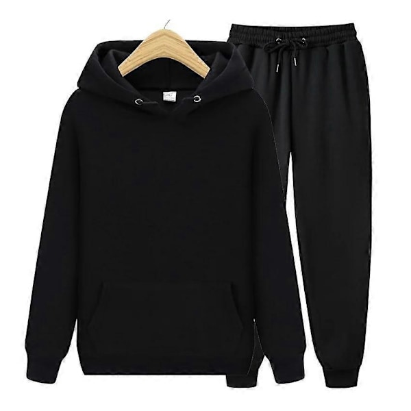 Dame Varmt Sportstøy Todelt Løst Sett Treningsdress Lang Hettejakke Hettegenser Sett Glidelås Løpe Joggebukser Femmel Sweatshirt Sett orange XXXL