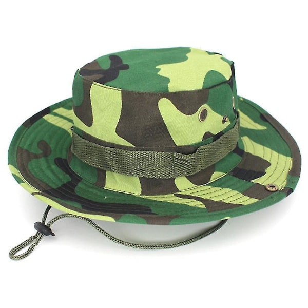 Miesten Britannian armeijan sotilaallinen Camo hattu Jungle Bush cap vaelluskalastukseen Light Green - Chino Camo