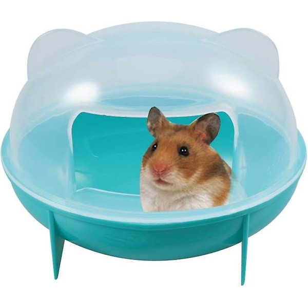 Sandbad til Hamster - Lille Dyrebad med Spatel til Mus, Rotter, Gerbiler og Dværg Hamstere i en Kattebakke