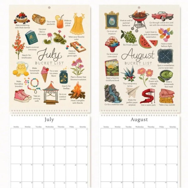Kalender 2026: Moderner Kalender inkl. Bucket List, Feiertageübersicht und