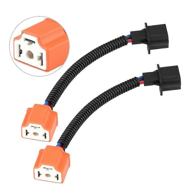 H13 til H4 Headlight Konverteringskabel Adapter - 2 Pakning
