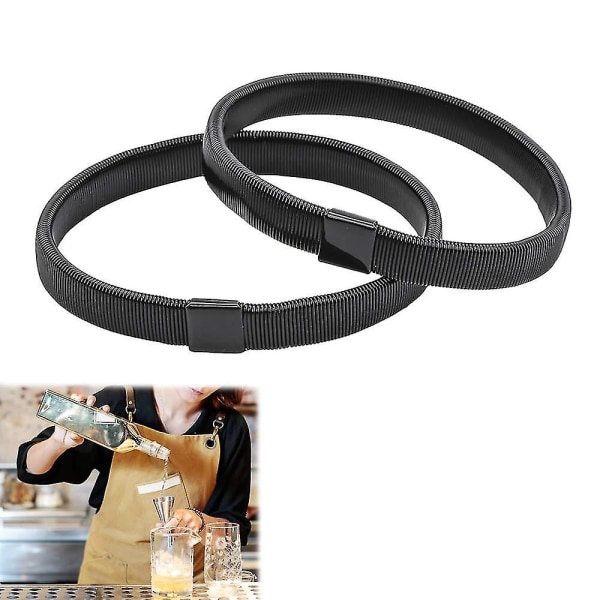 Elastisk armbånd armbånd ermer 1 par Black