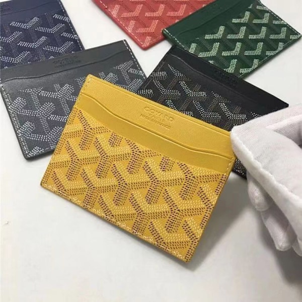 Gao Yade visitkortsfodral unisex horisontell hundtandsmönstrad multifunktionell liten kortfodral skyddsklämma myntbörs mini