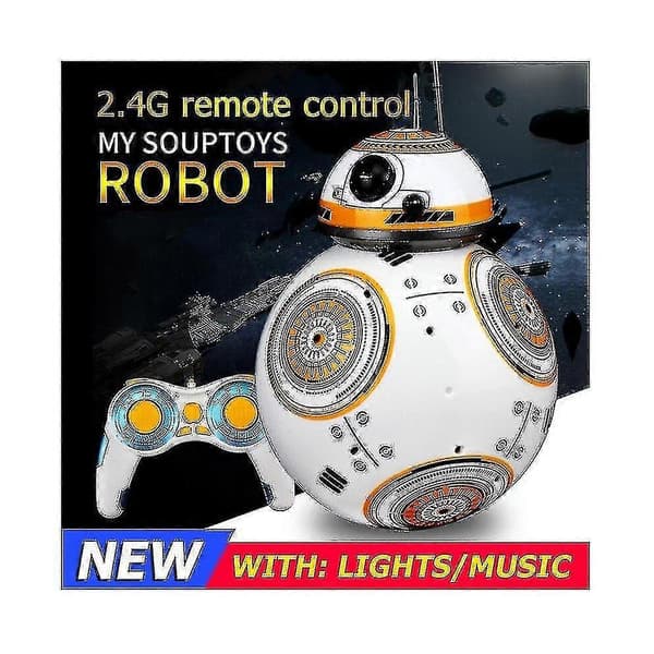 Bimirth Opgraderet Model Rc Bb 8 Droid Robot Bb8 Intelligente Legetøjsgaver Til Børn Med Lydhandling 2.4gremote Control Robot|rc Biler
