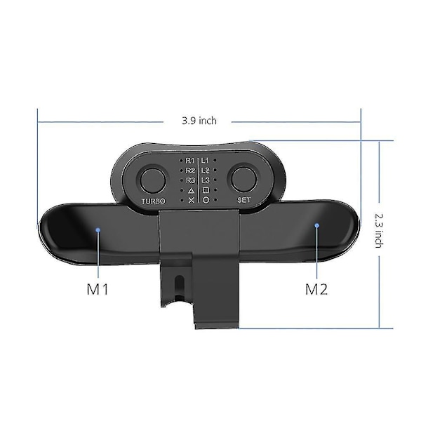 PS4:lle pidennetty peliohjain - takaisinpainikkeiden liitäntä - ohjaimen lisäpainikkeet Dualshock4:lle - takana olevat laajennusnäppäimet