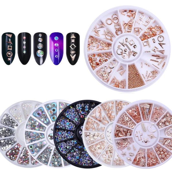 Nail Art Accessoarer Nail Glitter Strass Kristalldekoration 11