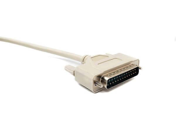 D Sub-kabel 5m 25-pin hann til hann RS530-adapter i grå 2025