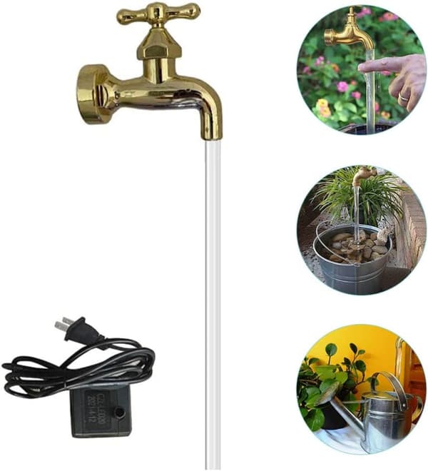 Usynlig flydende springvand, flydende hane, haveudsmykning til hjemmet