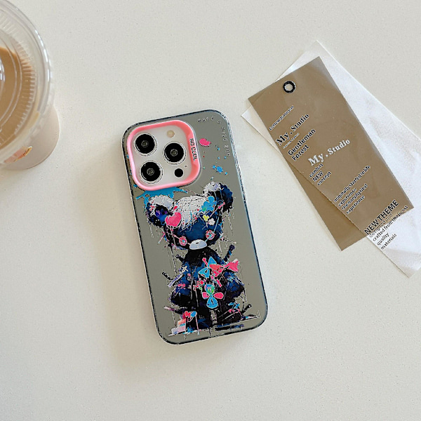 Skal för iPhone 15 Pro PC+TPU Graffiti Djurmönster Design - Yvan