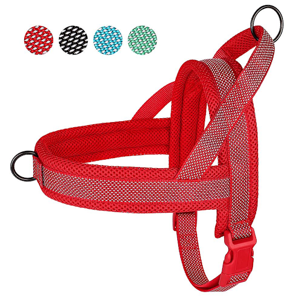 Sikkerhedsreflekterende hundesele, trækfri, frontmonteret til kæledyr, Beagle Rottweiler Red L:Chest 66-84cm