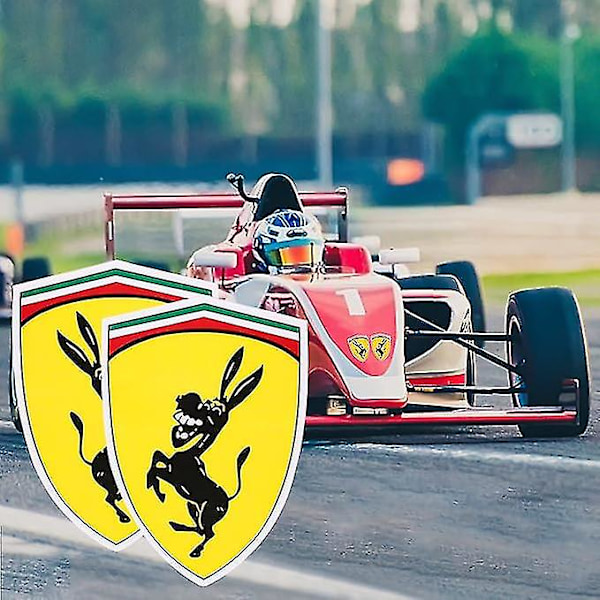 1 par morsomme esel-bilsticker, reflekterende bilsticker dekke kompatibel for Ferrari-God