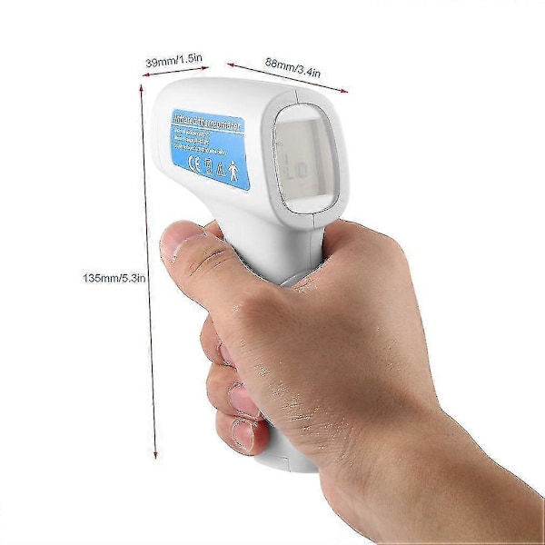 IR Laser Infraröd Termometer LCD Kroppstemperatursensor Inställbart Alarm