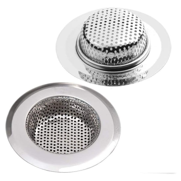 Kitchen Drain Sink Strainer Stainless Steel Set of 2