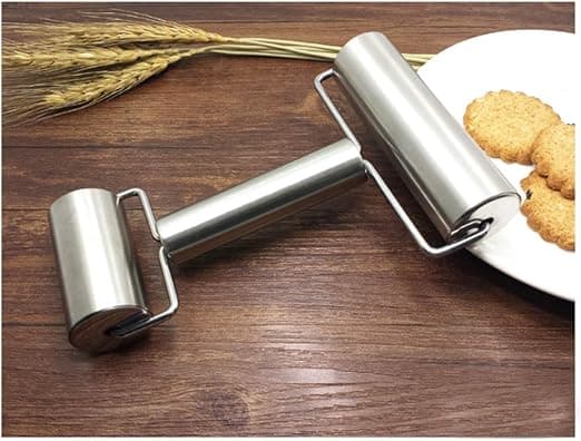 Kagerulle til pizzadej, glat non-stick rustfrit stål, til hjemmebagning og madlavning