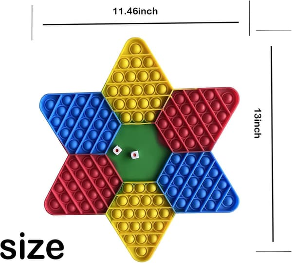 Heksagon Fidget it Dekompresjon Barn Sensorisk Leke Stress Angst Lindring Elastisk Trykk Boble Fidget Leker
