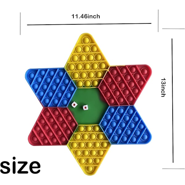 Hexagon Fidget it Dekompression Børn Sensorisk Legetøj Stress Angst Lindring Strækbart Push Bubble Fidget Legetøj