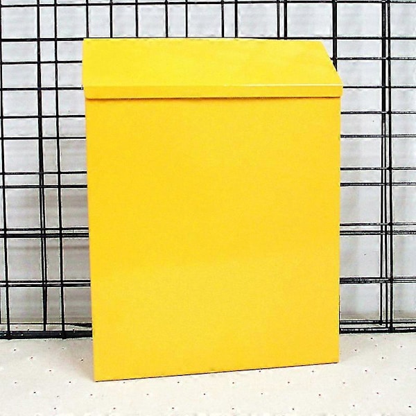 1 stk Retro Metall Veggmontert Postkasse Bøtte Avis Brevboks Post Hagedekorasjon 1PC-YELLOW