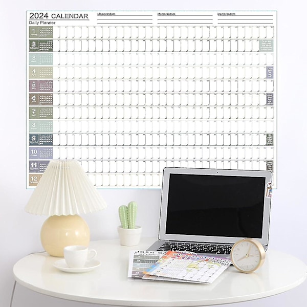 Stor Väggkalender 2024 Jan Till Dec 2024 Planerare Väggplanerare 12 Månadskalender 74x51 cm Årlig Planerare 2024 Kalendrar För Organisering & Planering