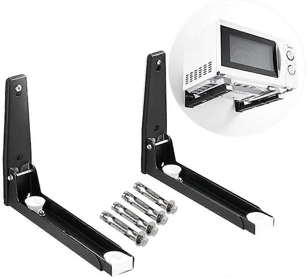 304 Mikrovågsugnsfäste i rostfritt stål, infällbart och vikbart väggmonterat
