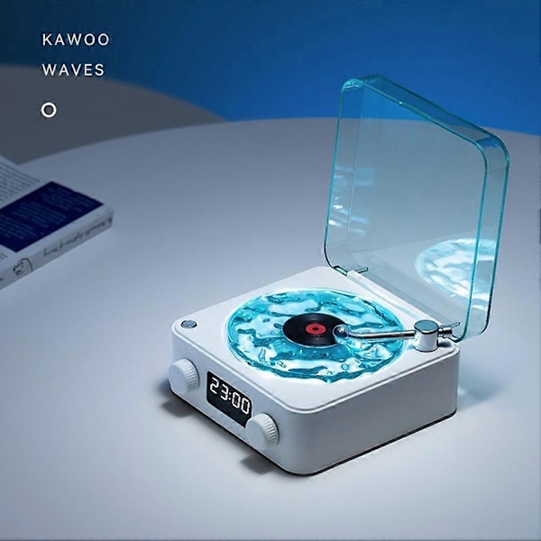 Pieni Retro Vinyyli Johdoton Kaiutin Bluetooth-yhteensopiva Kaiutin Yölamppu Toimistoon Makuuhuoneeseen