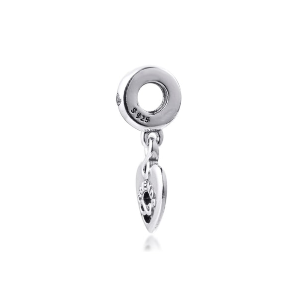 Pärlor käsivarsinauha FHeart Dangle Charms 1925 Sterling hopea