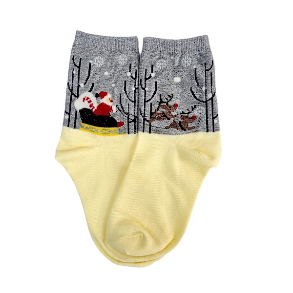 Jultomten kör en släde strumpor (vuxen medium)
