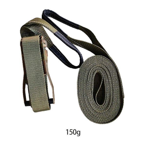 36FT Slackline-setti koukulla ja räikkäkiristimellä tasapainoharjoitteluun Army Green