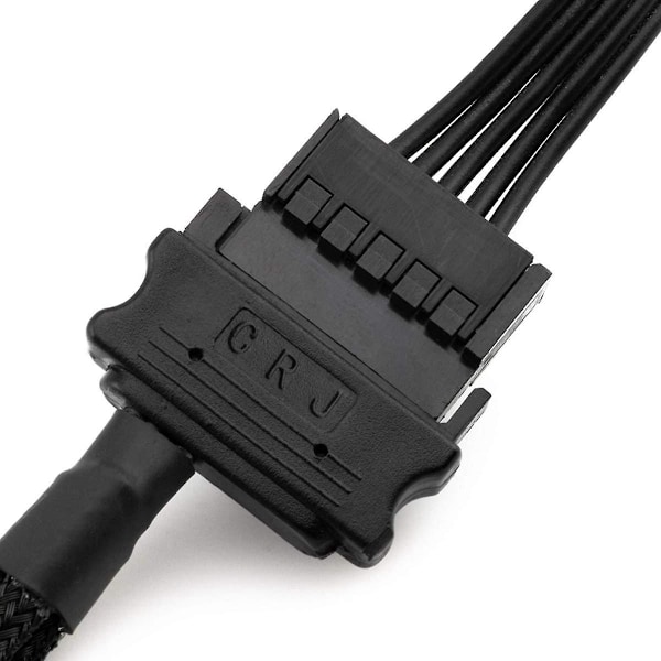 Jäähdytystuulettimen adapterikaapeli, 15-nastainen SATA - 4 x 3-nastainen / 4-nastainen PWM 12 V:n PC-kotelotuulettimen adapterikaapeli 15:een