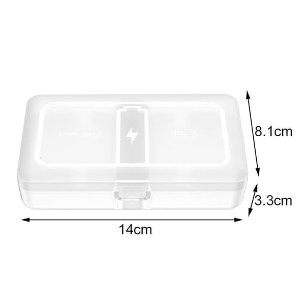 AA/AAA Plast Oppbevaringsboks Stor Kapasitet Transparent Batteriorganisator for AA/AAA Batterier