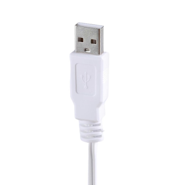USB Y-splitterkabel hann til dobbel hunnforlengelse ladekabel for bærbar PC, telefon, nettbrett kun for lading, hvit White